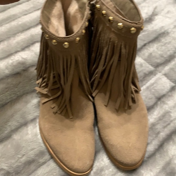 MK Taupe Fringe bootie - Picture 2 of 8
